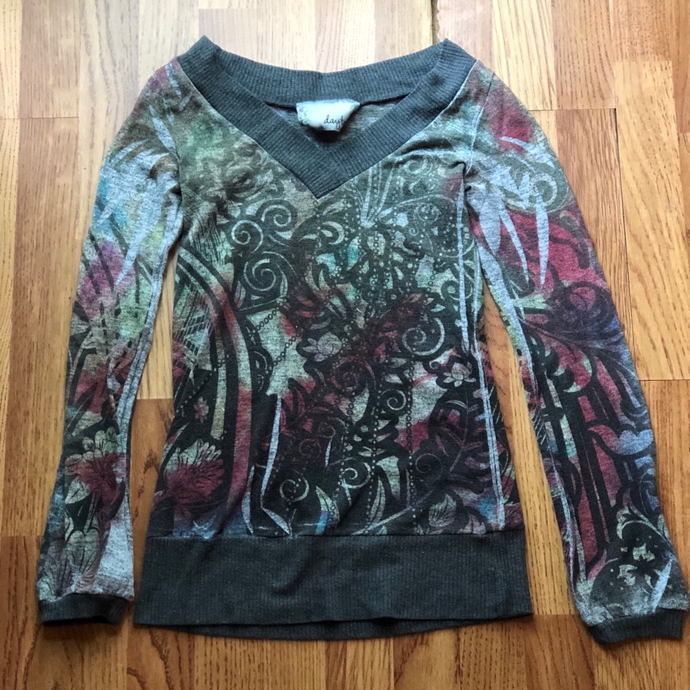 Buckle Printed Sweater